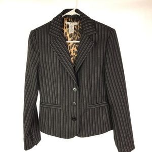 CAbi Joey Pinstripe Black Blazer - Size 10